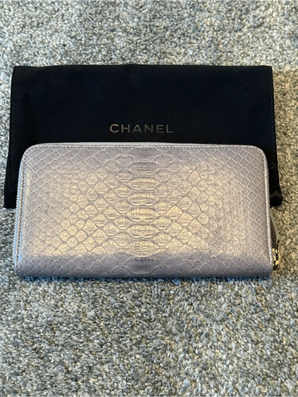 CHANEL Python Zip-Around Continental Wallet circa 2013-2014 collection